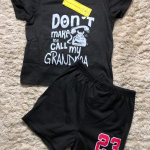 Black Shirt and shorts